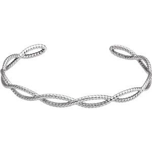 Sterling Silver Rope Cuff Bracelet